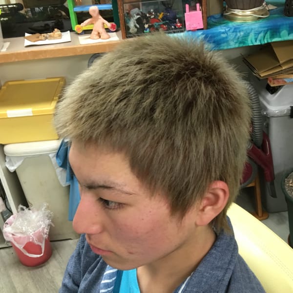 アッシュカラーボウズヘアー