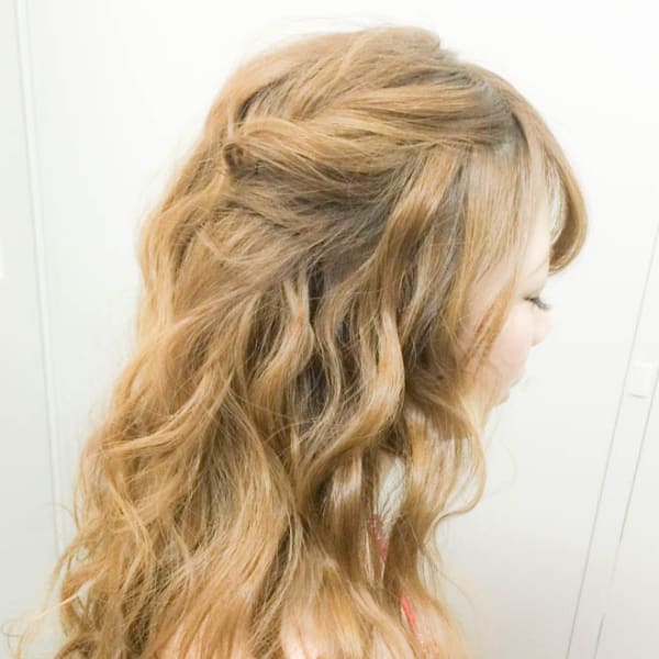 なみなみハーフアップ