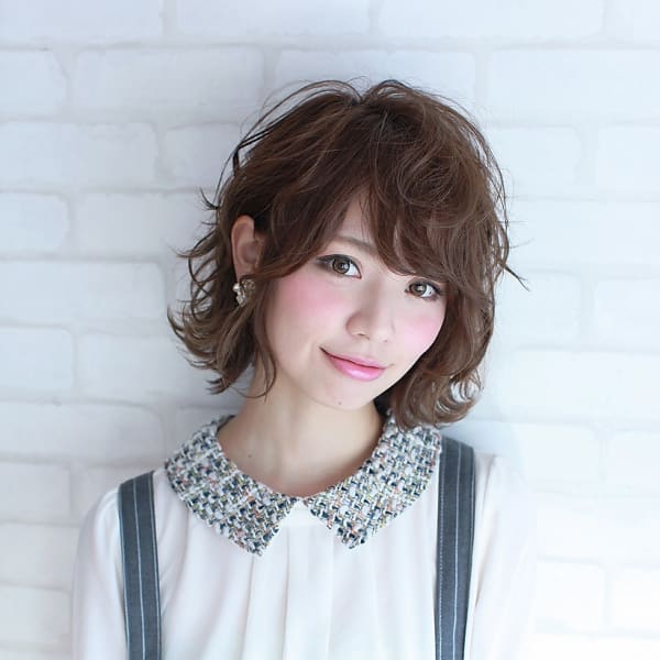 くせ毛風☆耳かけラフ・ミディ