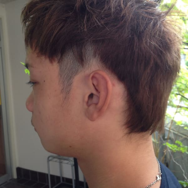 無造作ルーズなニュアンスパーマ★ツーブロックスタイル