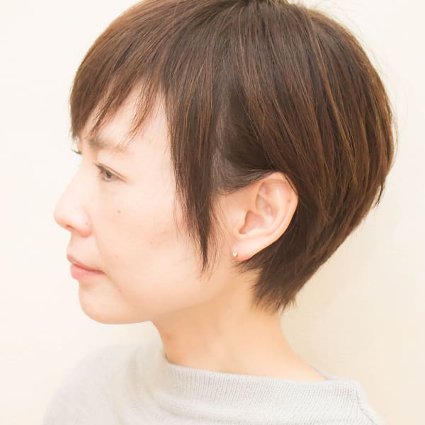 40代50代吉瀬美智子さん風大人ヘア 髪型ベリーショート ヘア