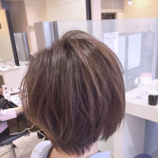 写真でオーダーしやすい★前下がりナチュラルショート