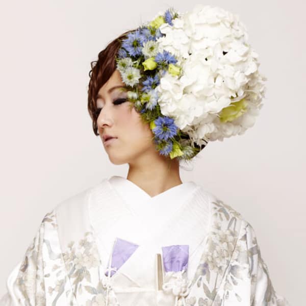 白無垢ブライダルボブ和装婚礼スタイル