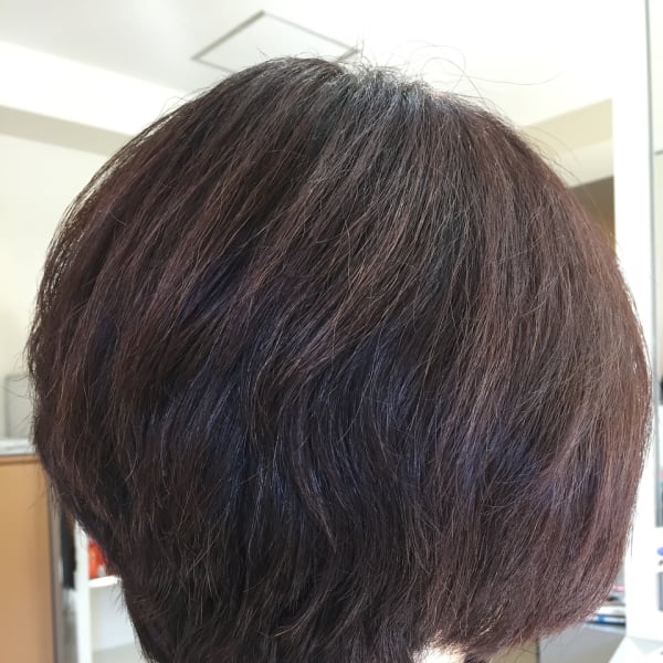 重め前下がりボブ