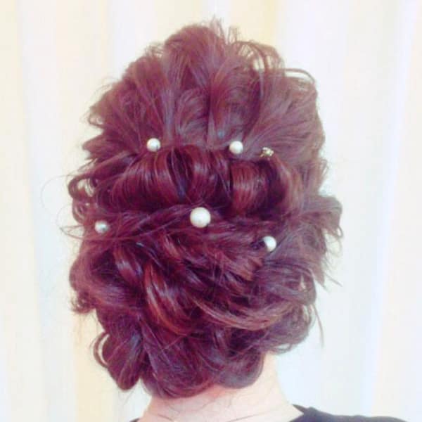 パーティー・編みこみ・スプリングガーリーアップ