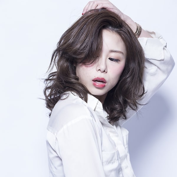 ラフパーマでふんわり可愛い♪小顔パーマ♪