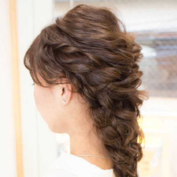 【hair coucou】編み込みミックスダウンスタイル