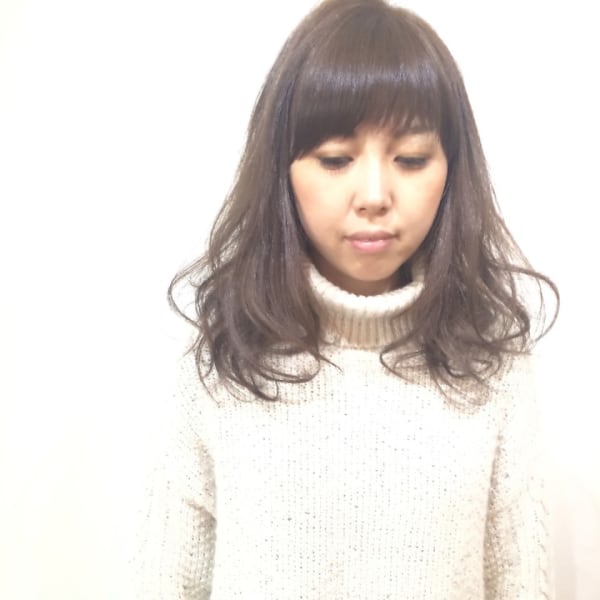 ◆大人可愛いアッシュグレージュミディ◆|mizuma