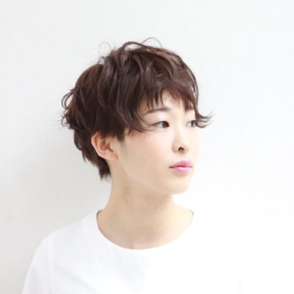 セミウェットなクセ風マッシュショート