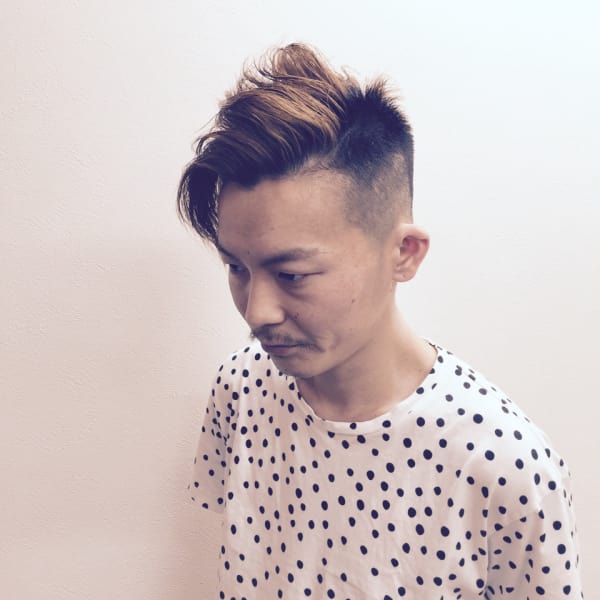 アシンメトリーモヒカンスタイル|GREEN THE BARBER