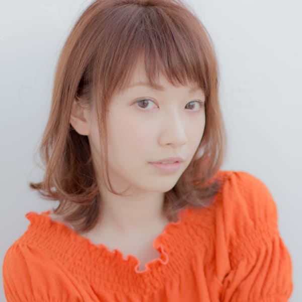 ショートバングの外はねロブ K-0063