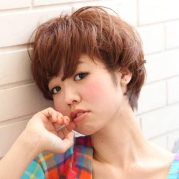 マッシュショートボブ　パーマスタイル