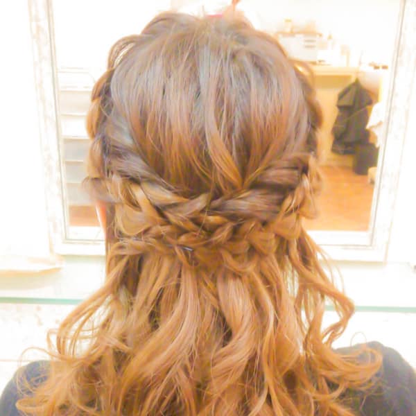 ハーフアップ☆大きめ編み込み