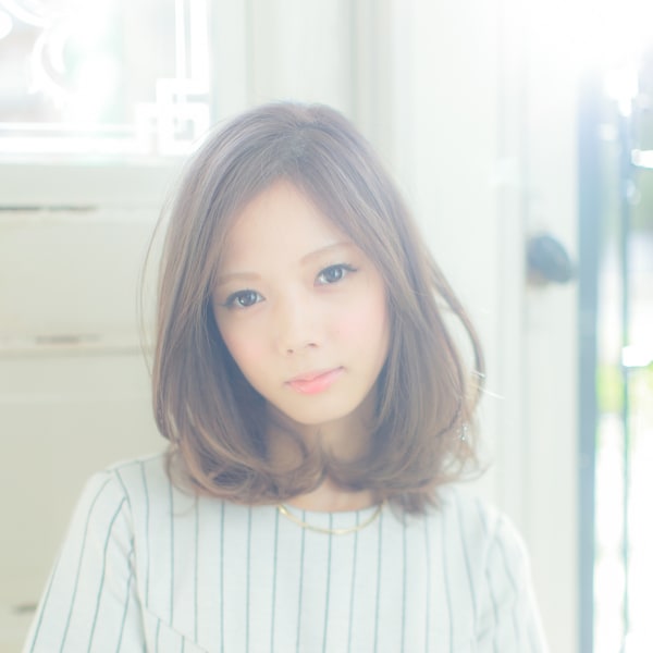 柔らか可愛いボブ。