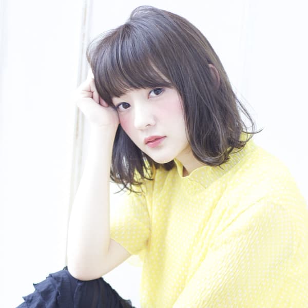 外ハネ モテボブ 透明感ネイビーカラー 【y−３９】