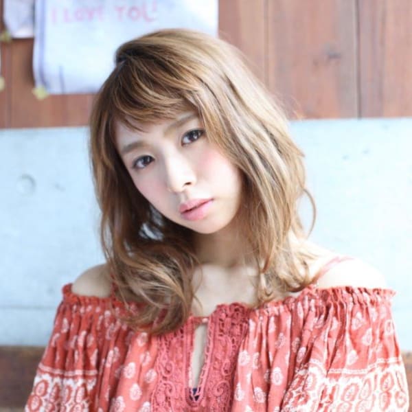 束感前髪×ラフウェーブ
