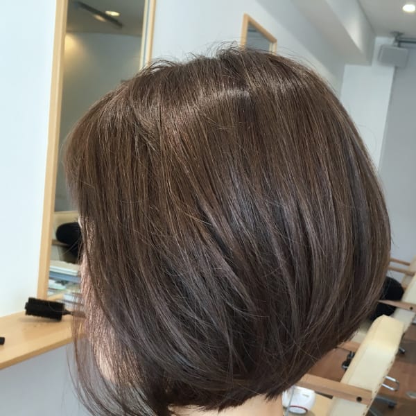 大人、美髪ボブ 白髪染め