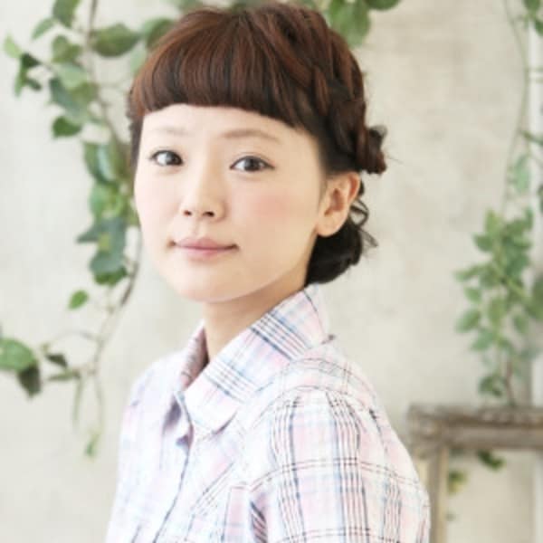 編み込みアレンジスタイル