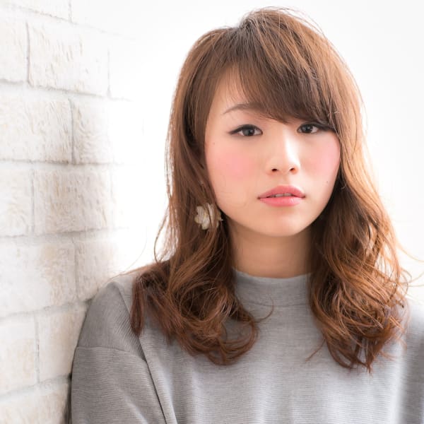 ☆,大人かわいいふわミディ☆くせ毛風ラブ小顔ウェーブ 川口