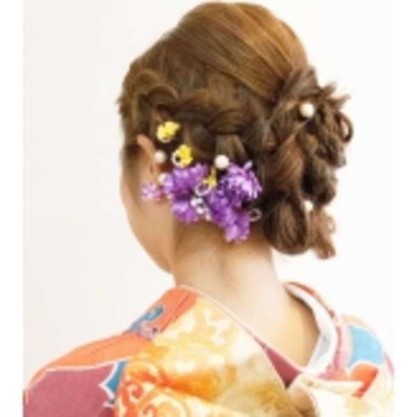 ◎綺麗め振袖着付け＋ヘアセット　Ｌ