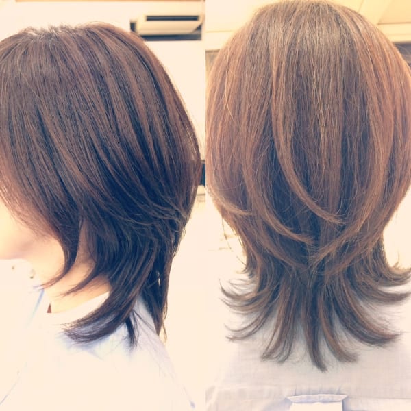 オススメ順 カット レイヤー ミディアムの髪型 ヘアスタイル 楽天ビューティ オススメ順 カット レイヤー ミディアムの髪型 ヘアスタイル 楽天ビューティ
