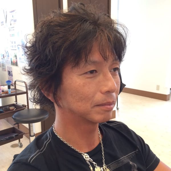 ４０代ボリュームアップパーマ＆ポイントメッシュ