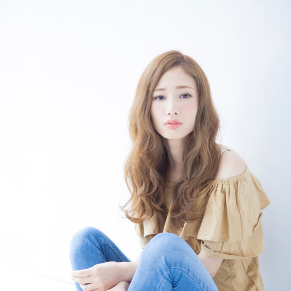 Aラインウェーブ ×ミルキーベージュ