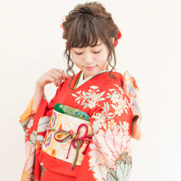 成人式　振袖着付け＋ヘアセット
