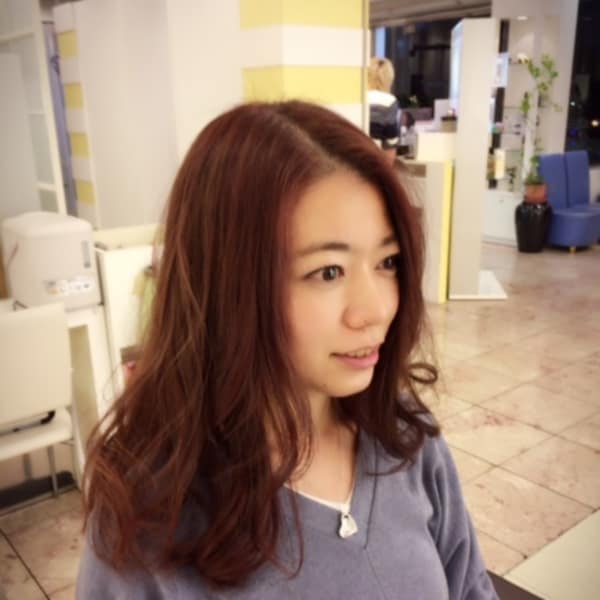 秋色♬ピンクベージュの外国人風ロング