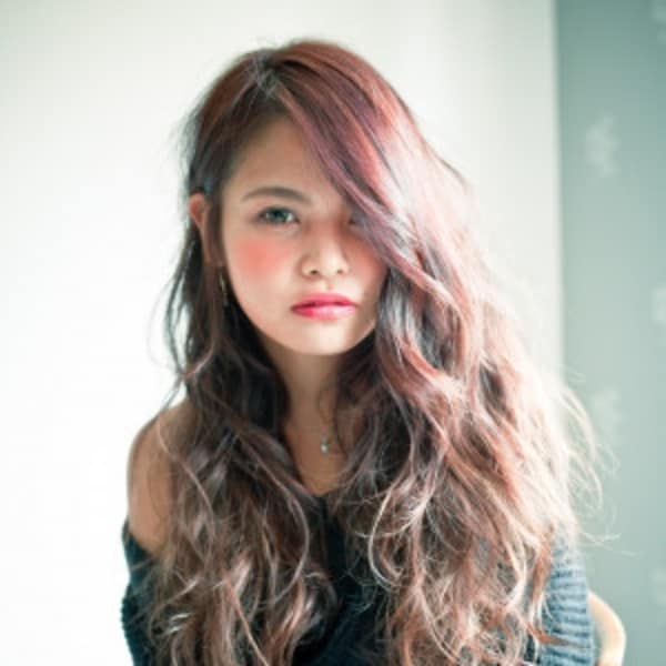 耳かけアレンジ モードロングパーマ