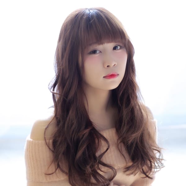 ピンクベージュ×ふわふわ憧れロング