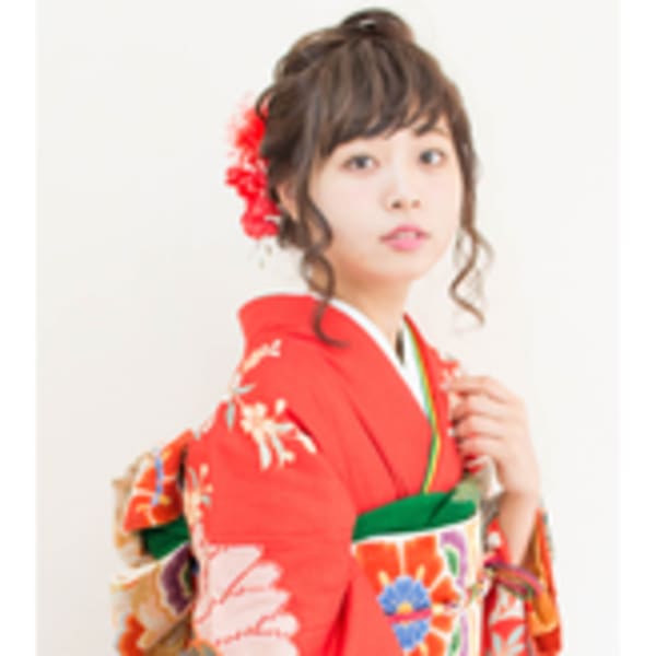 成人式 振袖着付け+ヘアセット