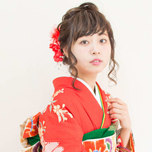 成人式 振袖着付け+ヘアセット