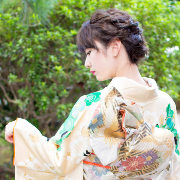 成人式 振袖着付け+ヘアセット