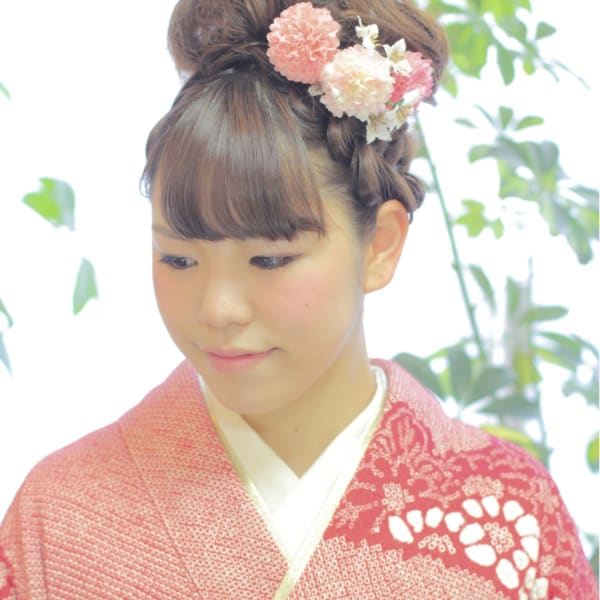 成人式 振袖着付け+ヘアセット