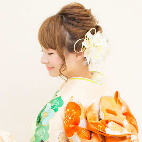 成人式 振袖着付け+ヘアセット