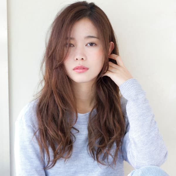 大人ラフなロング デジタルパーマ