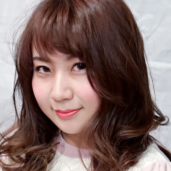 ミディアムゆるウェーブオレンジベージュ