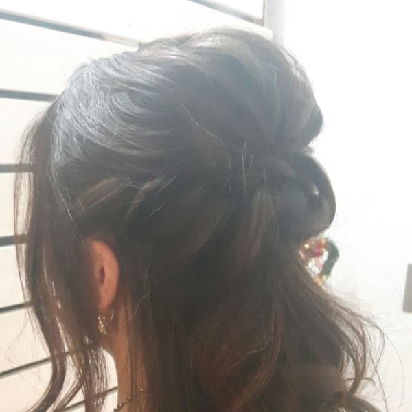 ゆるふあハーフアップ