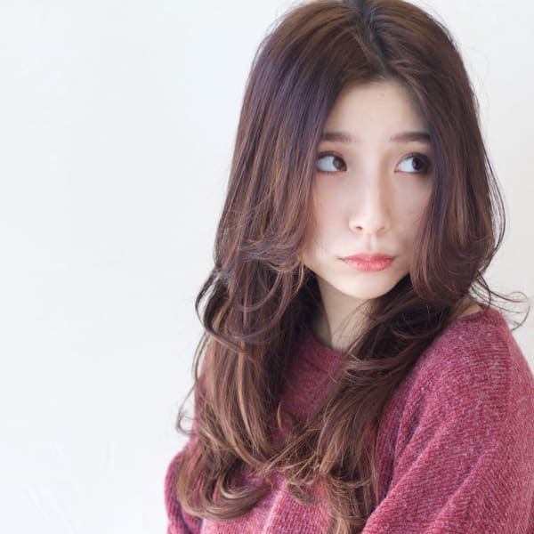 ハイライトカラー×ゆるふわカールスタイル　AKI-62