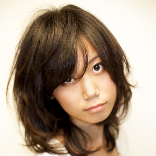 【お客様スタイル】エレガントなのに色っぽいかき上げ風前髪