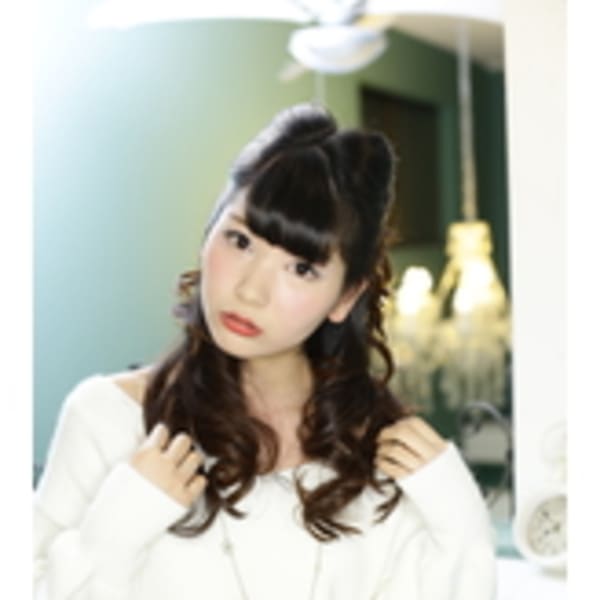 猫耳風ハーフアップ