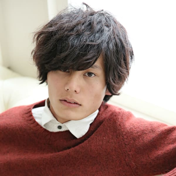 イケメン★無造作ナチュラルパーマスタイル