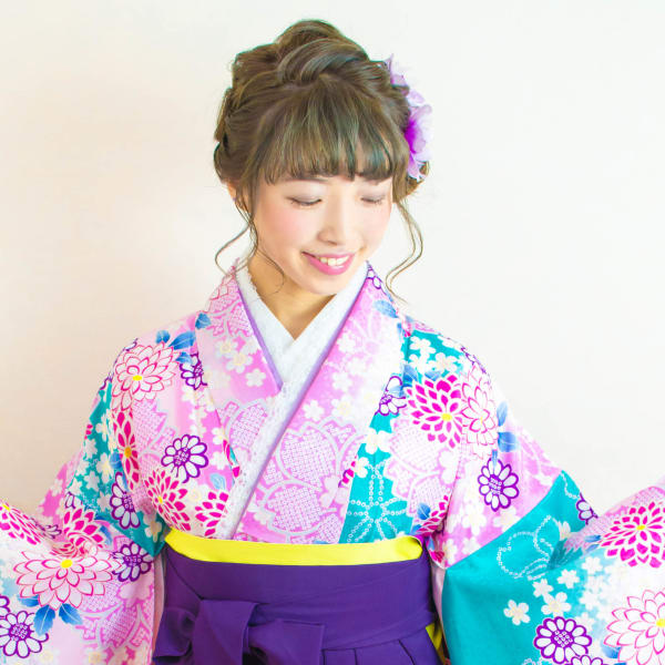 卒業式　袴レンタル着付＋ヘアセット