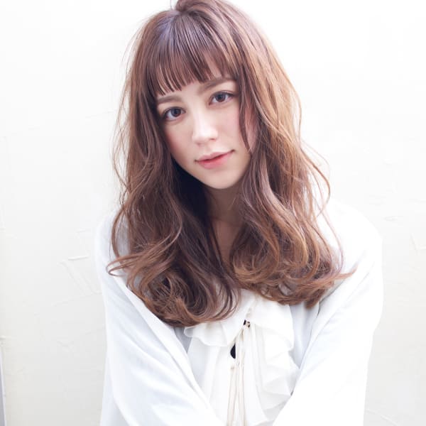 眉上バングのゆるふわデジタルパーマ T−205