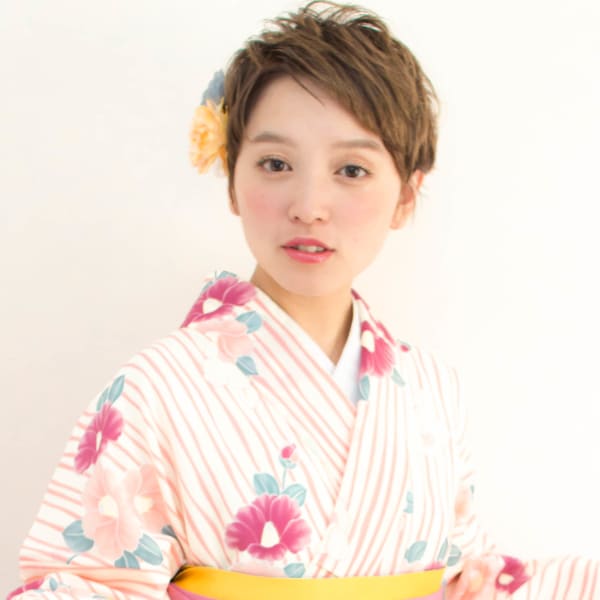 オススメ順 和服 着物 カール ショートの髪型 ヘアスタイル 楽天ビューティ