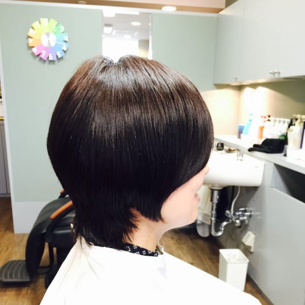 前下がりボブ、カラーリング(白髪染め含む）|polish.custom-hair