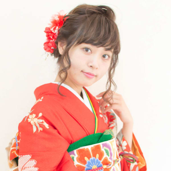 成人式 振袖着付け+ヘアセット