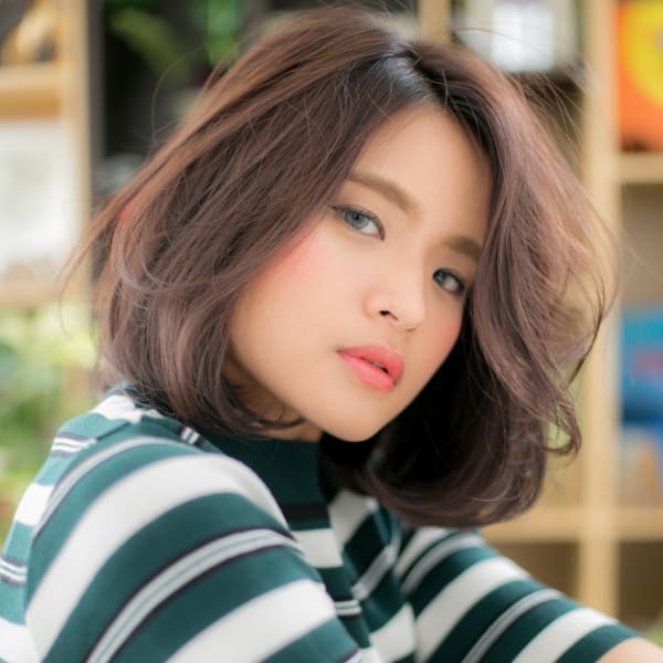 脱力系ふわぼさボブ