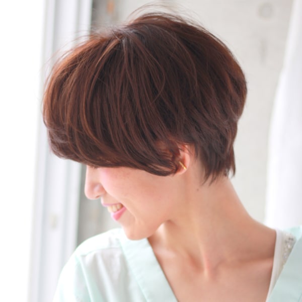  大人可愛い×ナチュラルマッシュショート